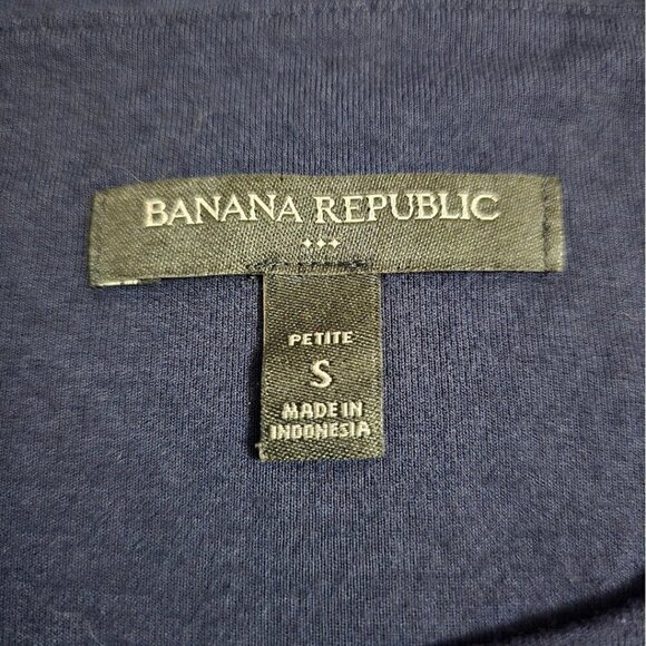 Banana Republic Navy Short Sleeve Minimalist Casual Midi Dress Sz PS - Picture 6 of 8